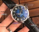 Perfect Replica Cartier Ballon Bleu Automatic Watch SS Map Dial